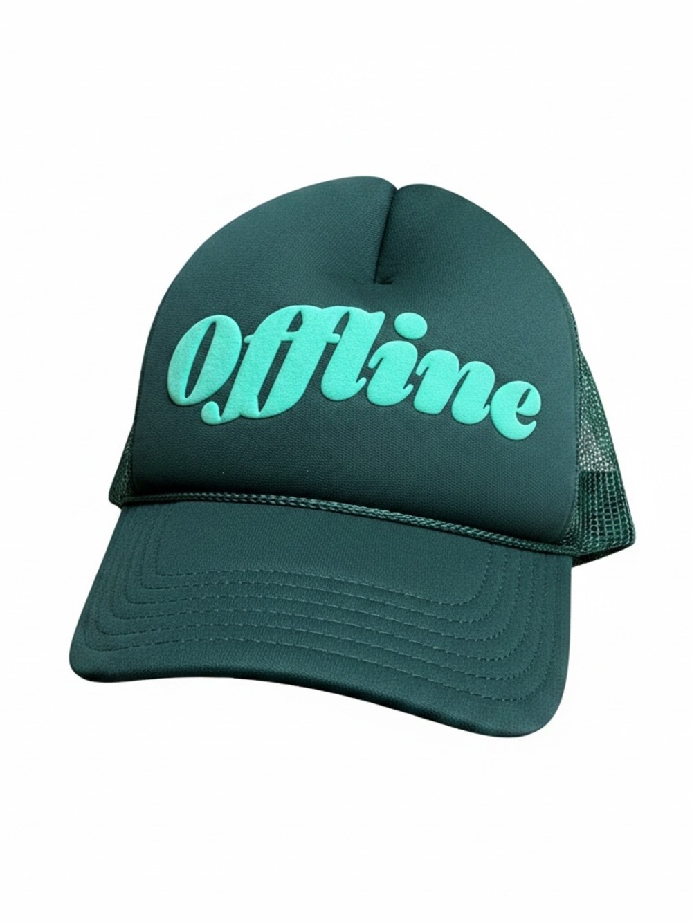 "Offline" Mesh Trucker Hat - Teal